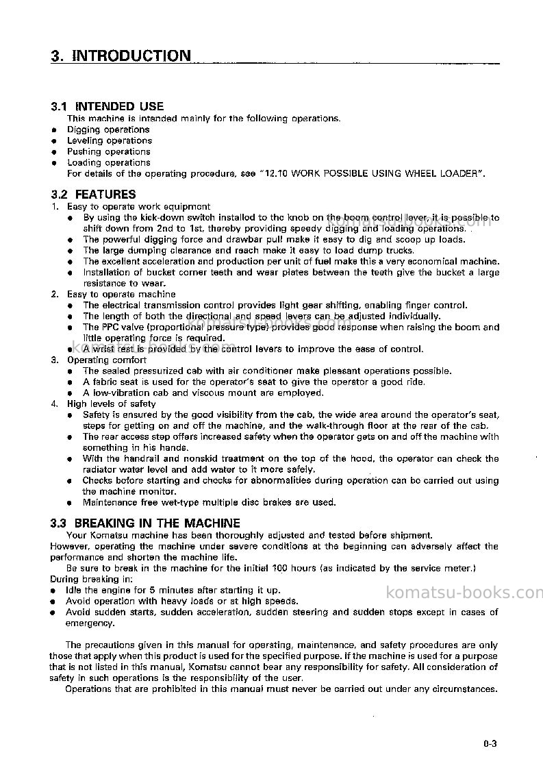 Komatsu wa900-3jpn Operation manual cover Page 4