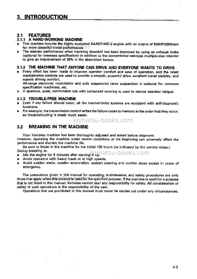Komatsu hd405-6jpn Operation manual cover Page 4