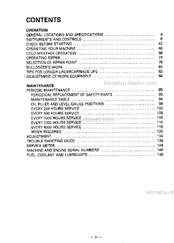 Komatsu d375a-2jpn Operation manual cover Page 4 Komatsu d375a-2jpn Operation manual cover Page 4