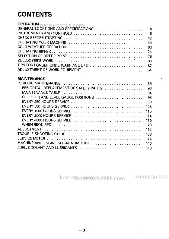 Komatsu d375a-2jpn Operation manual cover Page 4 Komatsu d375a-2jpn Operation manual cover Page 4