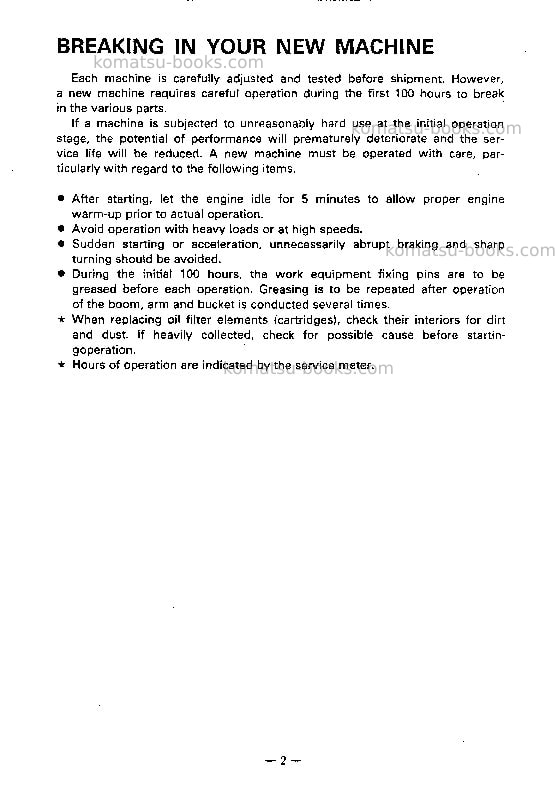 Komatsu pc120-5jpn Operation manual cover Page 4 Komatsu pc120-5jpn Operation manual cover Page 4