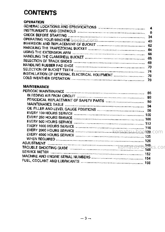 Komatsu pc220lc-5jpn-custom Operation manual cover Page 4 Komatsu pc220lc-5jpn-custom Operation manual cover Page 4