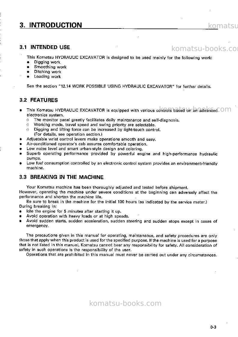 Komatsu pc400-5jpn-mighty Operation manual cover Page 4 Komatsu pc400-5jpn-mighty Operation manual cover Page 4