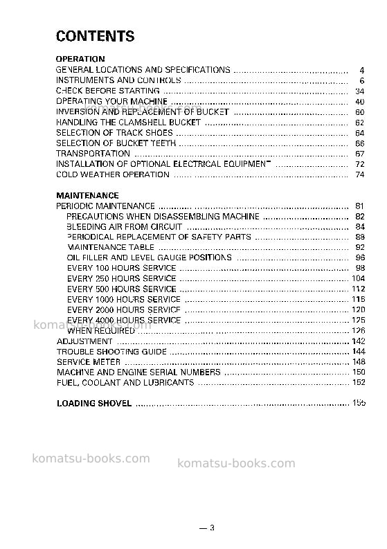 Komatsu pc400lc-5jpn-custom Operation manual cover Page 4