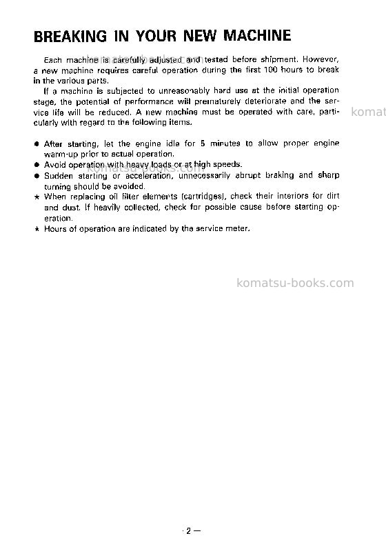Komatsu pc40-7jpn Operation manual cover Page 4