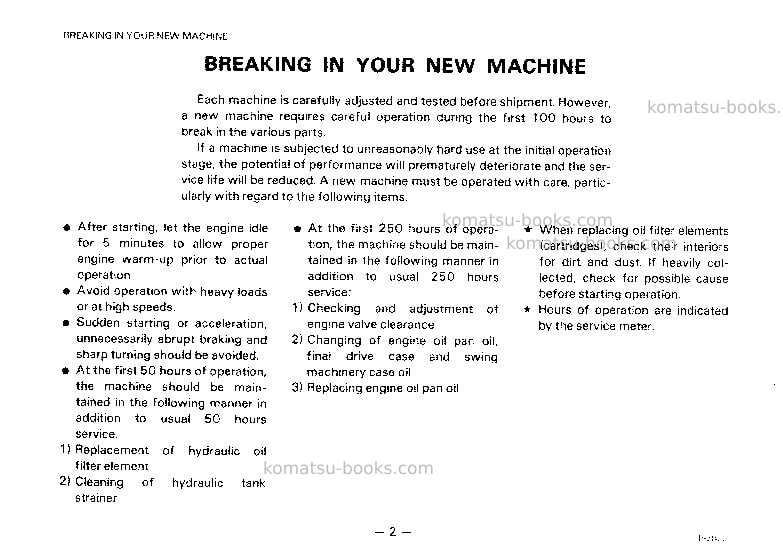 Komatsu pc30-6jpn Operation manual cover Page 4 Komatsu pc30-6jpn Operation manual cover Page 4