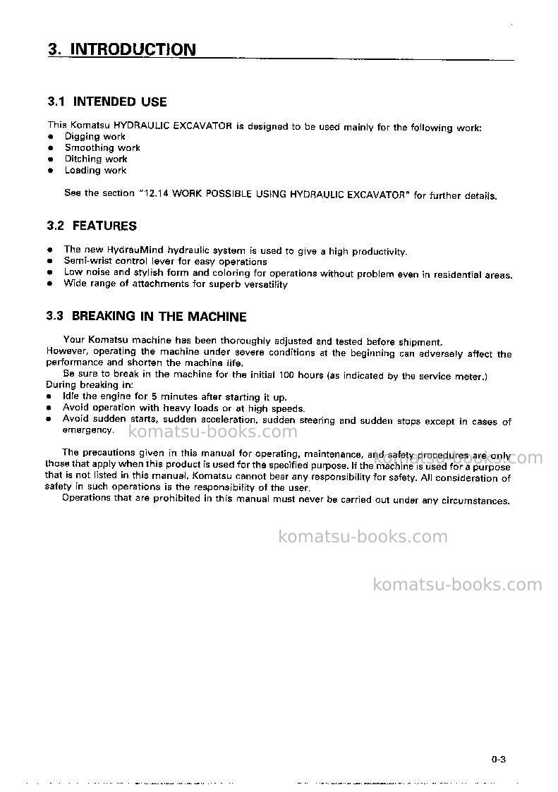 Komatsu pc120-6jpn-excel Operation manual cover Page 4 Komatsu pc120-6jpn-excel Operation manual cover Page 4