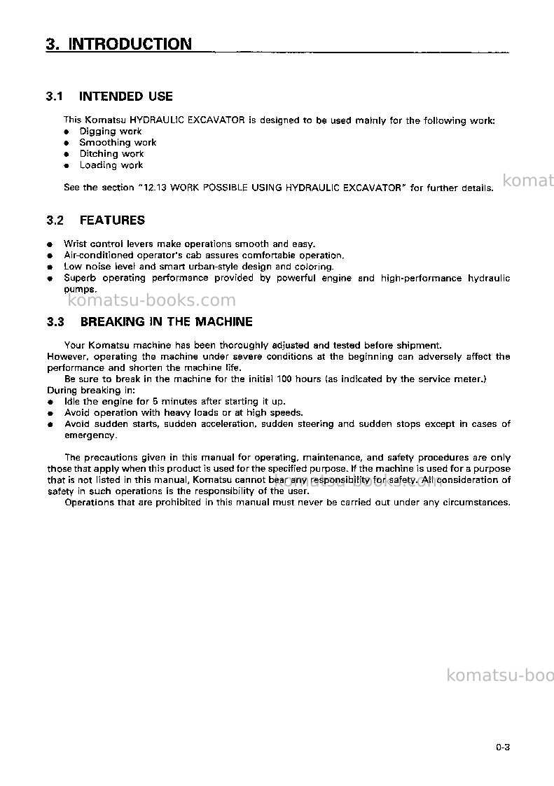 Komatsu pc220lc-6jpn-excel Operation manual cover Page 4 Komatsu pc220lc-6jpn-excel Operation manual cover Page 4