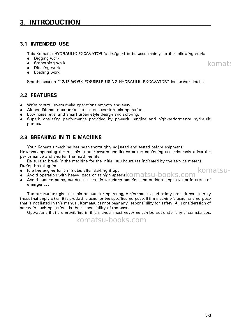 Komatsu pc300lc-6jpn-excel Operation manual cover Page 4 Komatsu pc300lc-6jpn-excel Operation manual cover Page 4