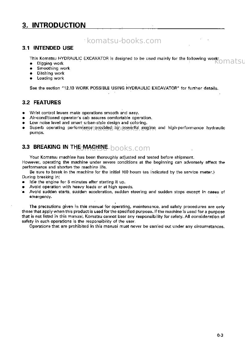 Komatsu pc400-6jpn-excel Operation manual cover Page 4 Komatsu pc400-6jpn-excel Operation manual cover Page 4