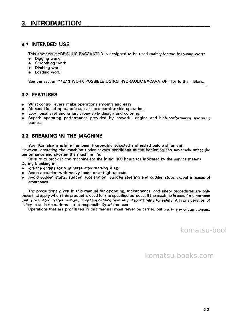 Komatsu pc400lc-6jpn-excel Operation manual cover Page 4 Komatsu pc400lc-6jpn-excel Operation manual cover Page 4
