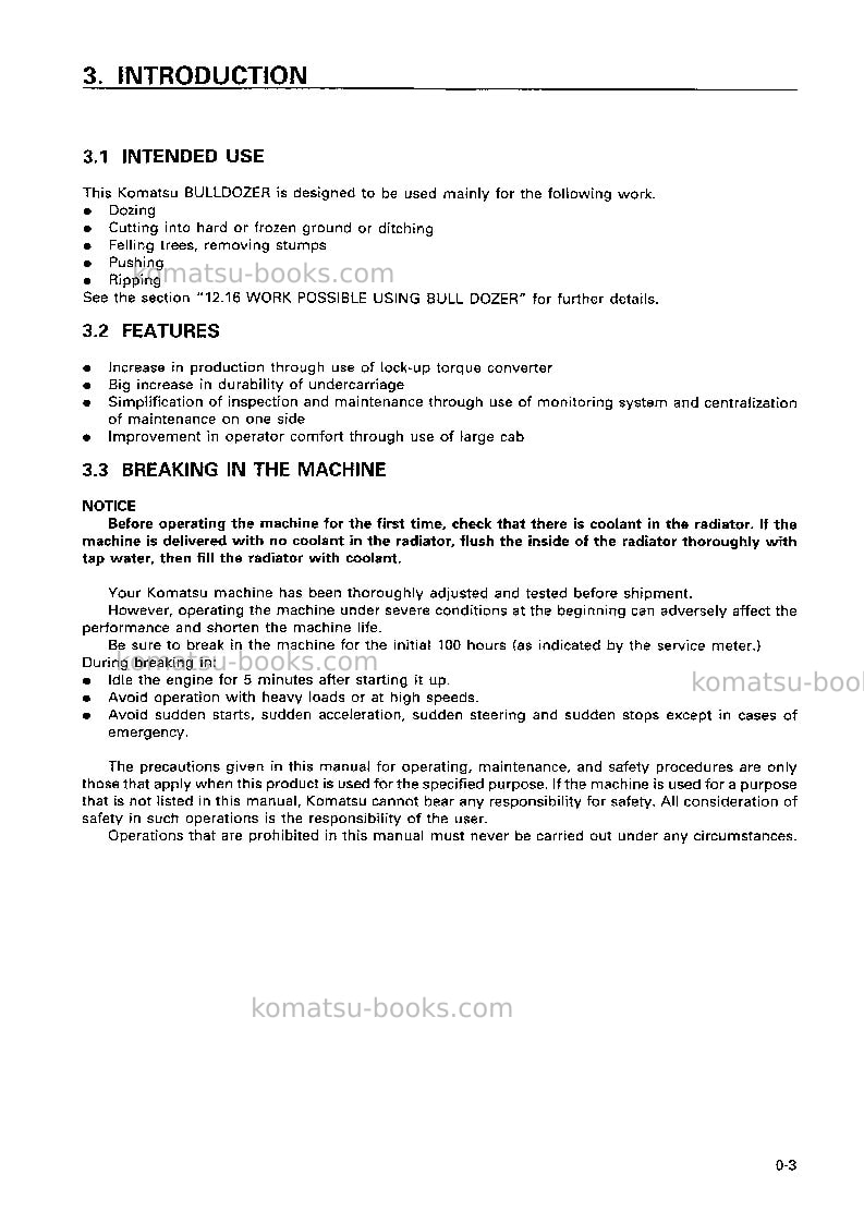 Komatsu d275a-2jpn Operation manual cover Page 4 Komatsu d275a-2jpn Operation manual cover Page 4