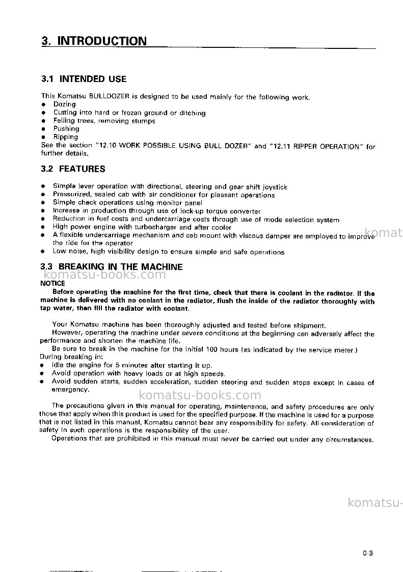 Komatsu d475a-3jpn Operation manual cover Page 4 Komatsu d475a-3jpn Operation manual cover Page 4