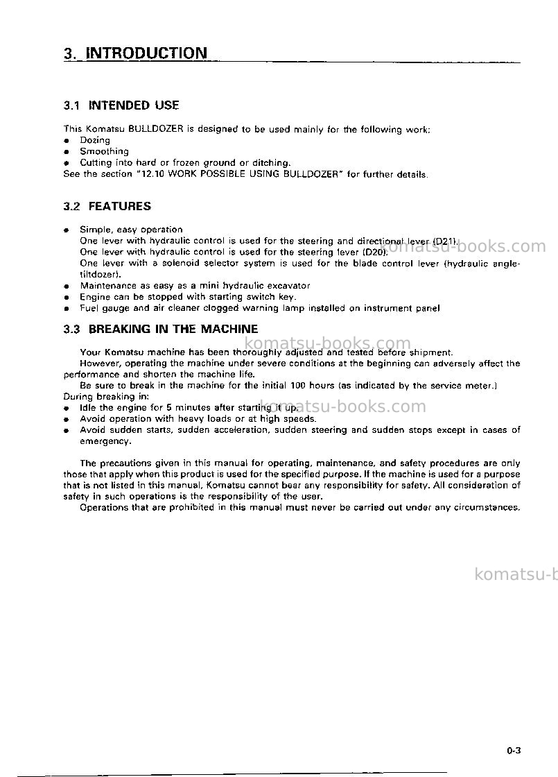 Komatsu d20a-7jpn Operation manual cover Page 4 Komatsu d20a-7jpn Operation manual cover Page 4