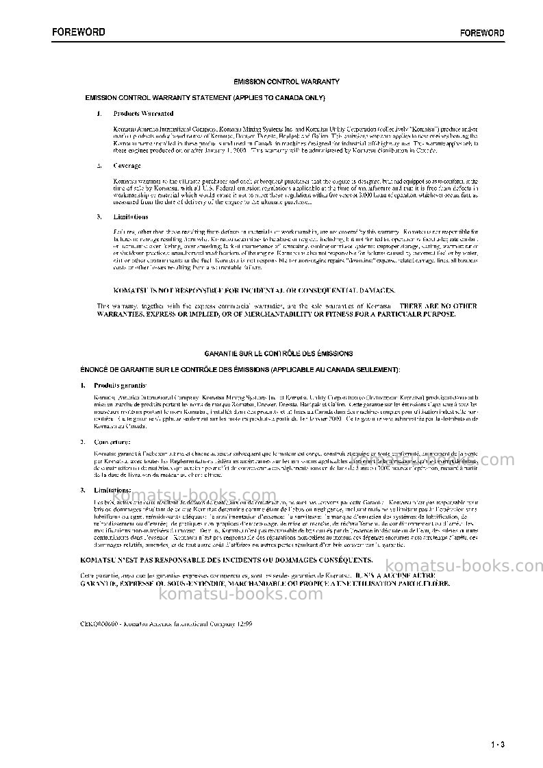 Komatsu hd325-6jpn-4wd Operation manual cover Page 4 Komatsu hd325-6jpn-4wd Operation manual cover Page 4