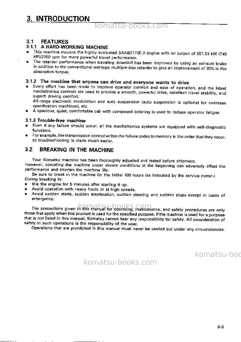 Komatsu hd465-5jpn Operation manual cover Page 4 Komatsu hd465-5jpn Operation manual cover Page 4