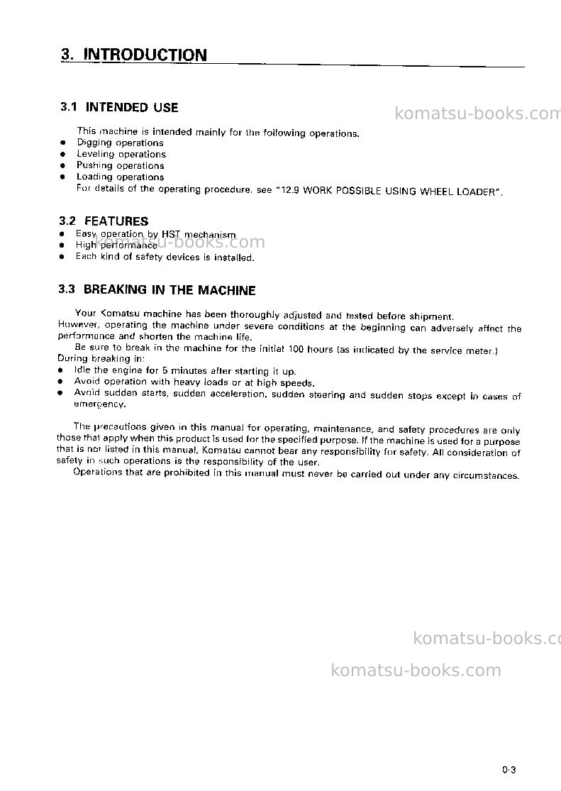 Komatsu wa20-2jpn Operation manual cover Page 4 Komatsu wa20-2jpn Operation manual cover Page 4