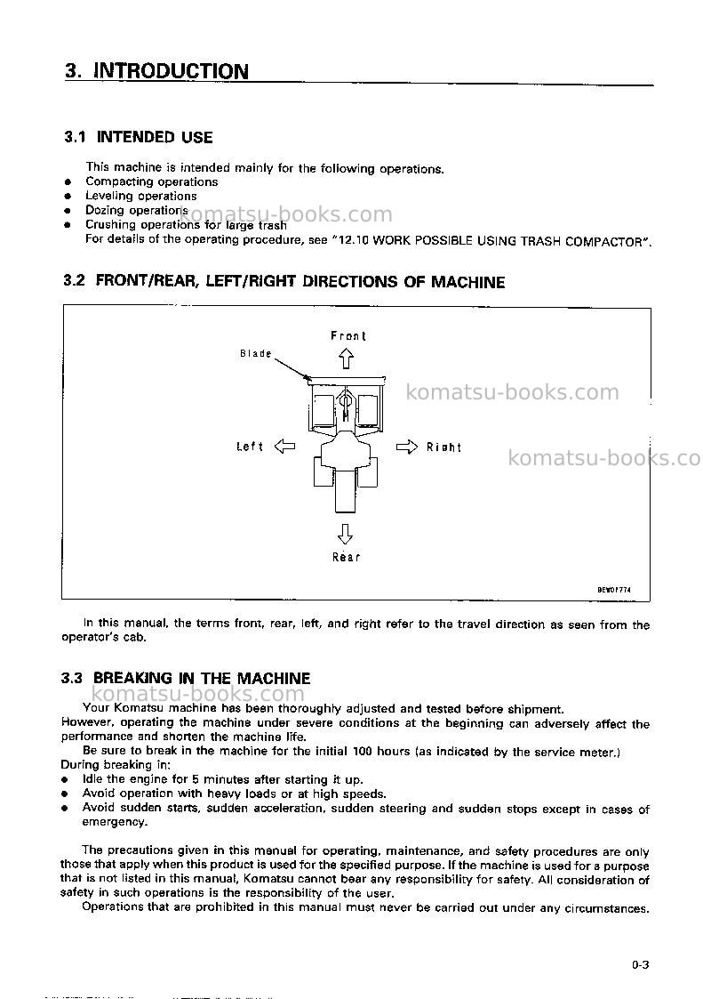 Komatsu wf450t-3jpn Operation manual cover Page 4 Komatsu wf450t-3jpn Operation manual cover Page 4