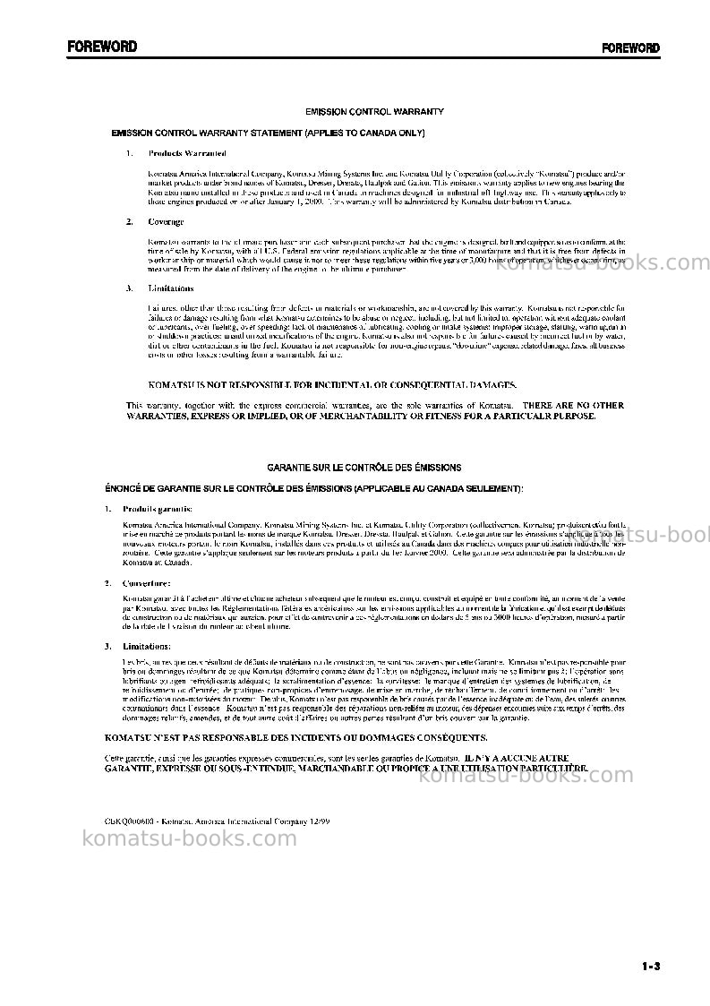 Komatsu pc30mr-1jpn Operation manual cover Page 4 Komatsu pc30mr-1jpn Operation manual cover Page 4