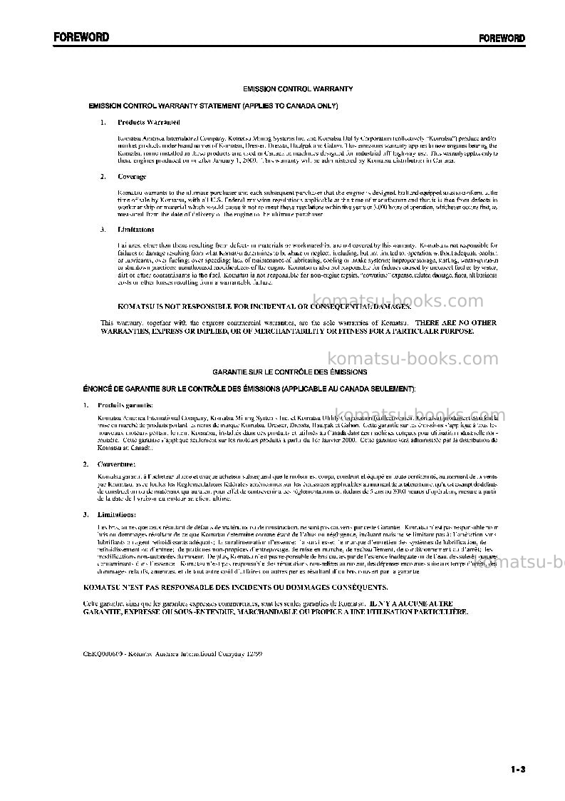 Komatsu pc138uslc-2jpn Operation manual cover Page 4 Komatsu pc138uslc-2jpn Operation manual cover Page 4