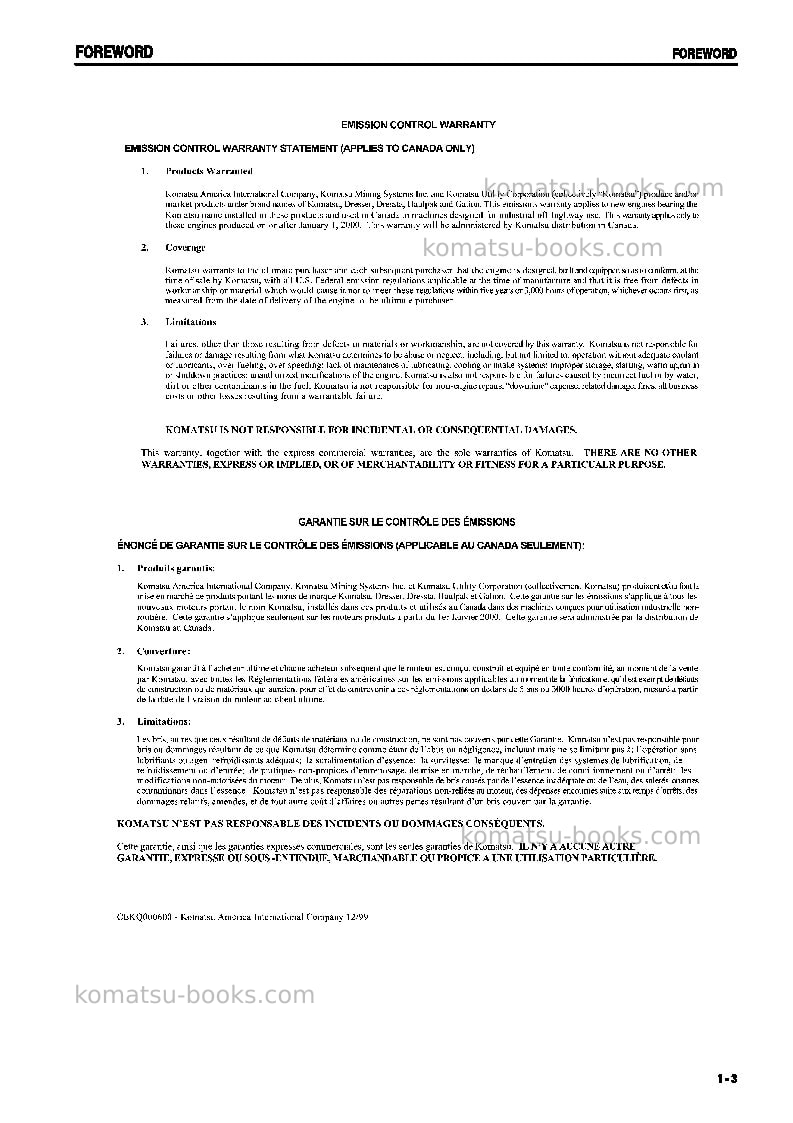 Komatsu pc138uslc-2jpn Operation manual cover Page 4 Komatsu pc138uslc-2jpn Operation manual cover Page 4