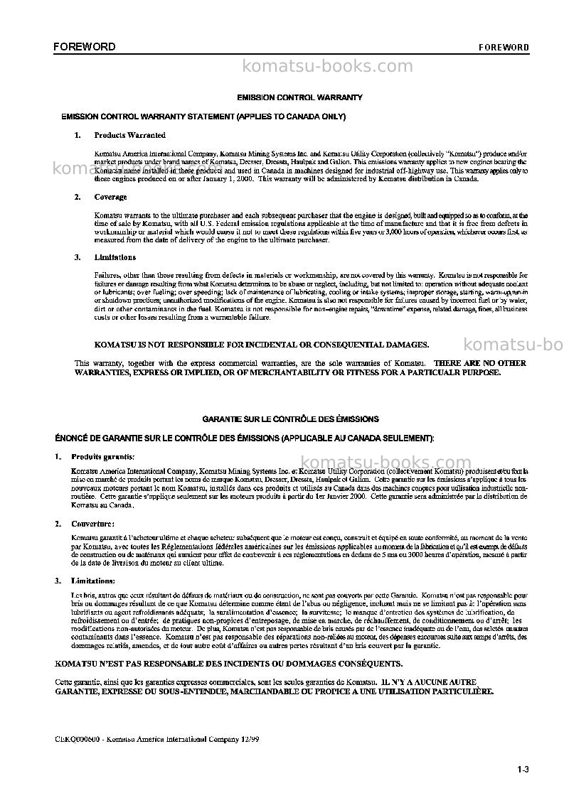 Komatsu pc128uu-2jpn Operation manual cover Page 4