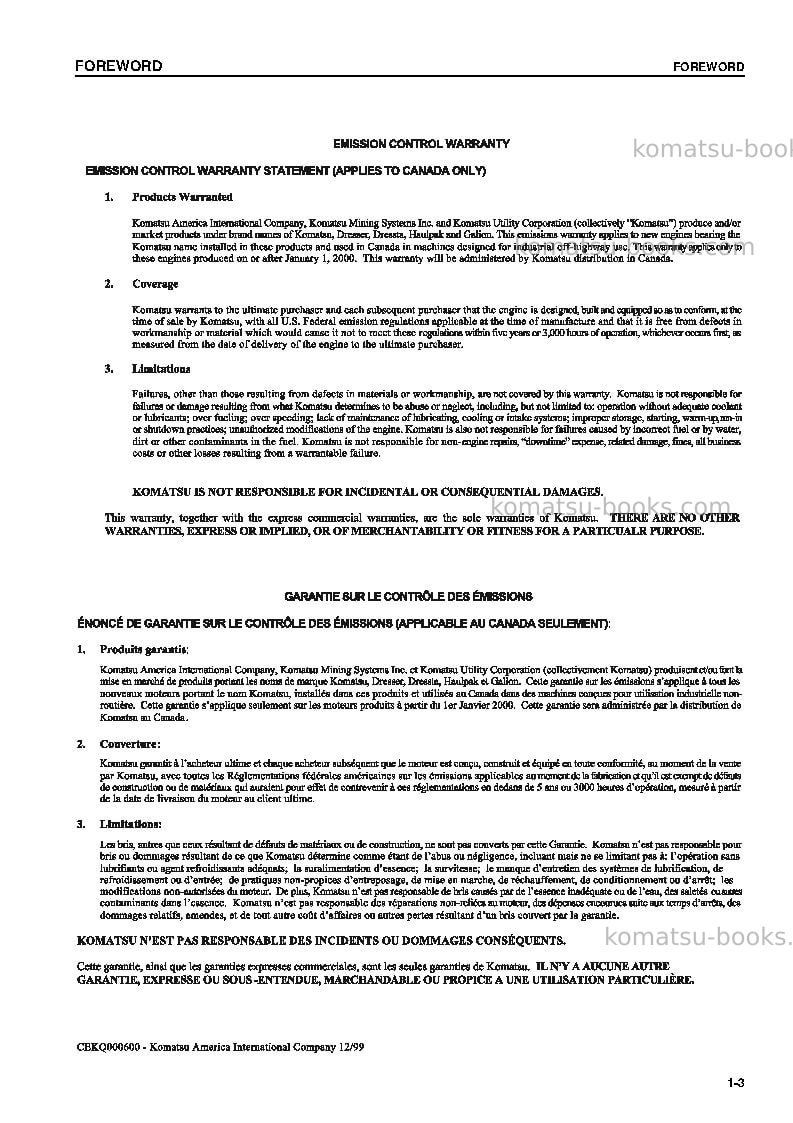 Komatsu cd60r-1jpn Operation manual cover Page 4 Komatsu cd60r-1jpn Operation manual cover Page 4