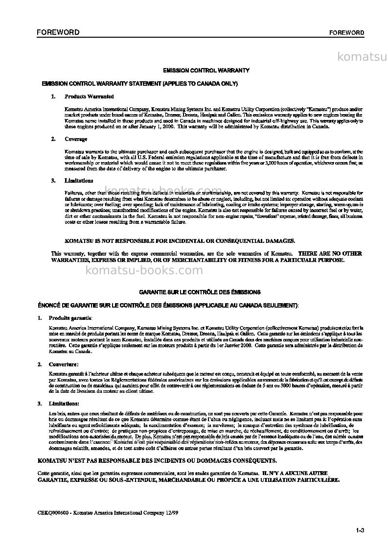 Komatsu d61px-12jpn Operation manual cover Page 4 Komatsu d61px-12jpn Operation manual cover Page 4