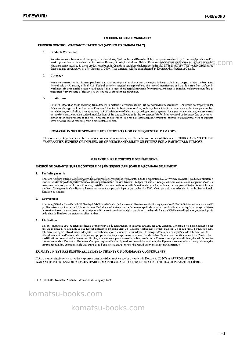 Komatsu d61px-12jpn Operation manual cover Page 4 Komatsu d61px-12jpn Operation manual cover Page 4