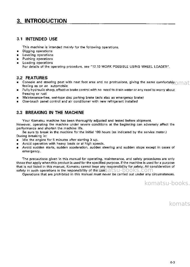 Komatsu wa320-3jpn-custom Operation manual cover Page 4 Komatsu wa320-3jpn-custom Operation manual cover Page 4