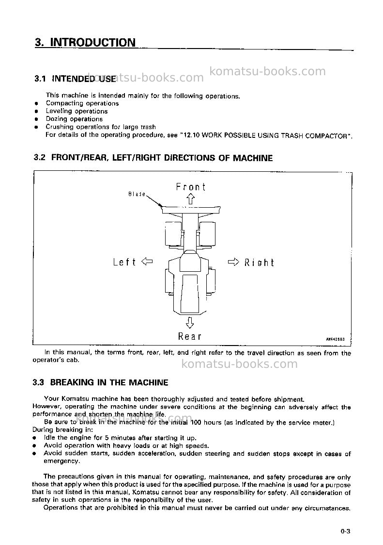 Komatsu wf550t-3jpn Operation manual cover Page 4 Komatsu wf550t-3jpn Operation manual cover Page 4