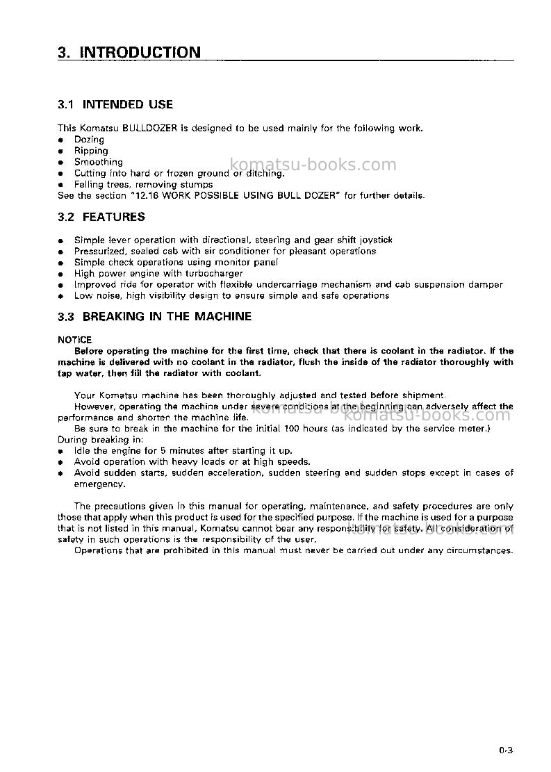 Komatsu d155a-5jpn Operation manual cover Page 4 Komatsu d155a-5jpn Operation manual cover Page 4