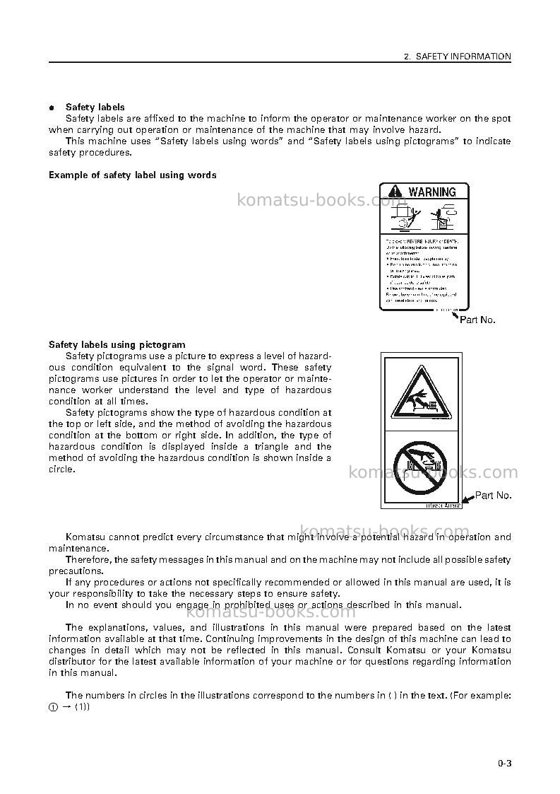 Komatsu d155a-5jpn Operation manual cover Page 4 Komatsu d155a-5jpn Operation manual cover Page 4