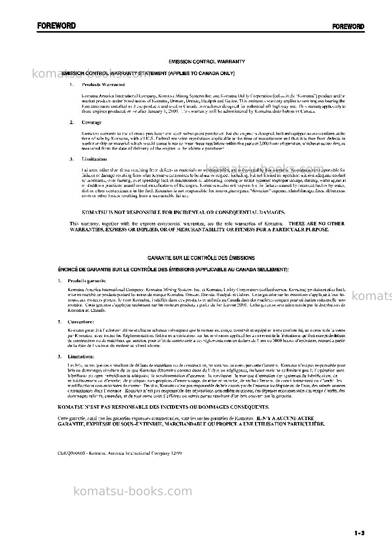 Komatsu d39ex-21jpn Operation manual cover Page 4 Komatsu d39ex-21jpn Operation manual cover Page 4