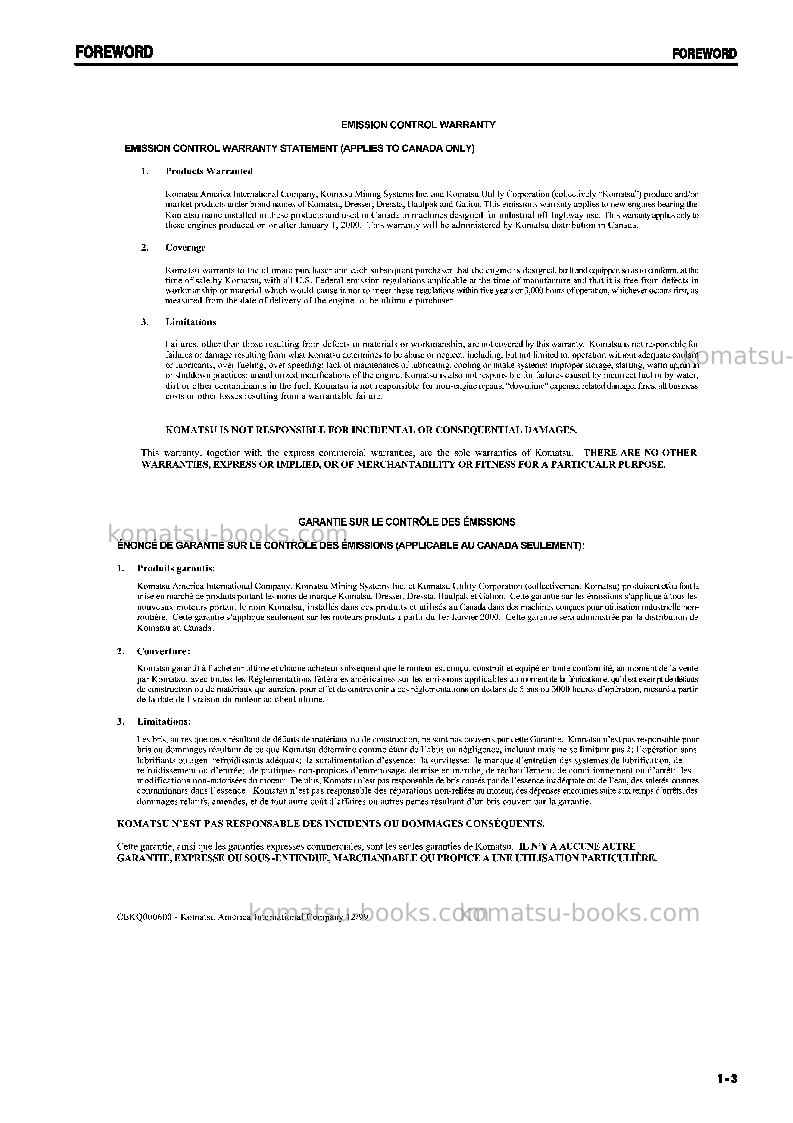 Komatsu pc58uu-3jpn Operation manual cover Page 4 Komatsu pc58uu-3jpn Operation manual cover Page 4