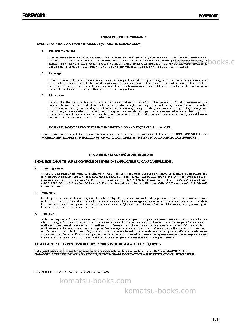 Komatsu pc40mrx-1jpn-for eu Operation manual cover Page 4