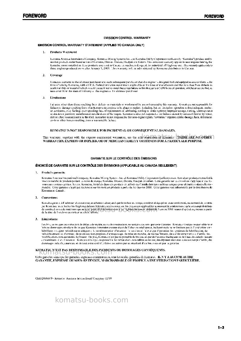 Komatsu d31ex-21jpn Operation manual cover Page 4 Komatsu d31ex-21jpn Operation manual cover Page 4