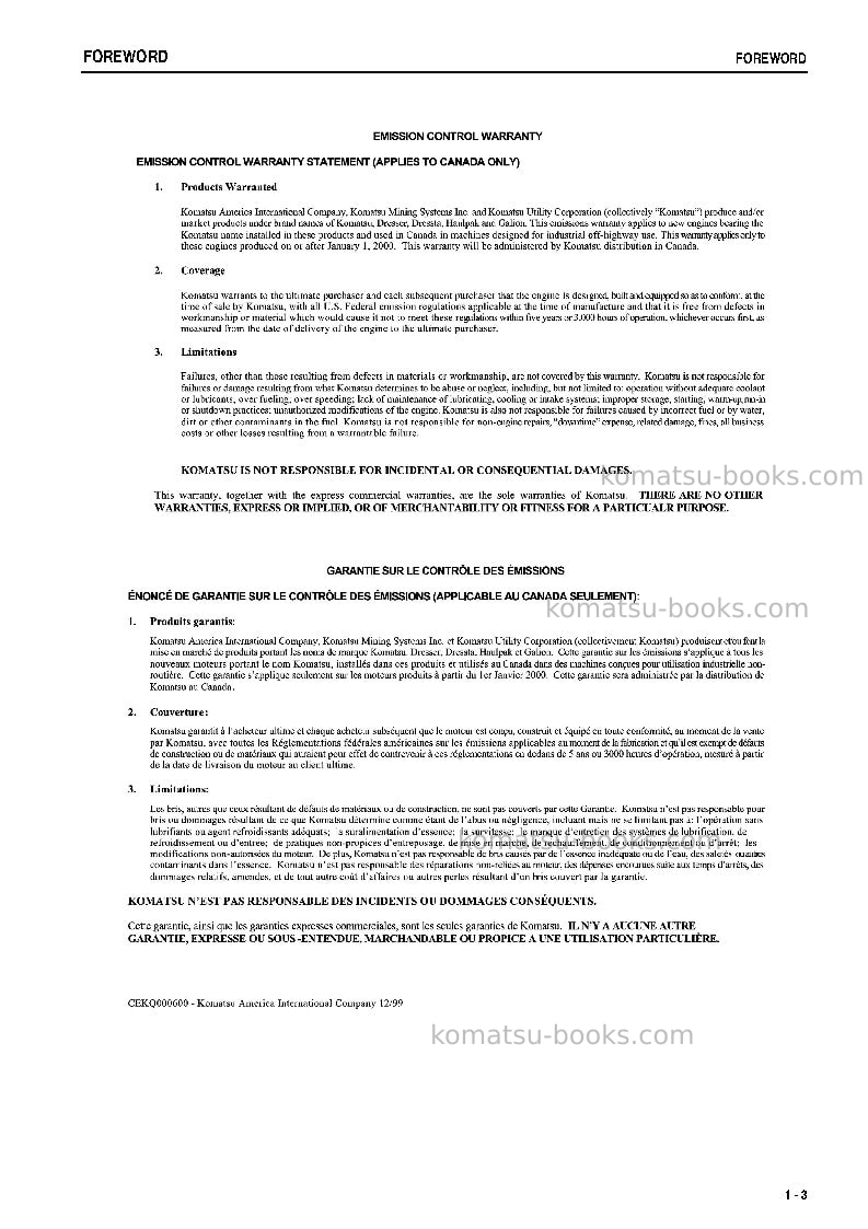 Komatsu pc09-1jpn Operation manual cover Page 4