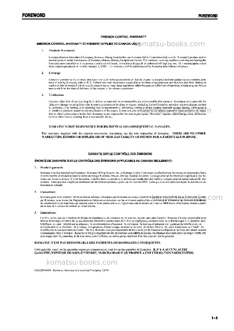 Komatsu pc78us-6jpn Operation manual cover Page 4 Komatsu pc78us-6jpn Operation manual cover Page 4