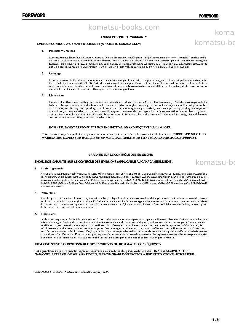 Komatsu d475a-3jpn-for estonia Operation manual cover Page 4