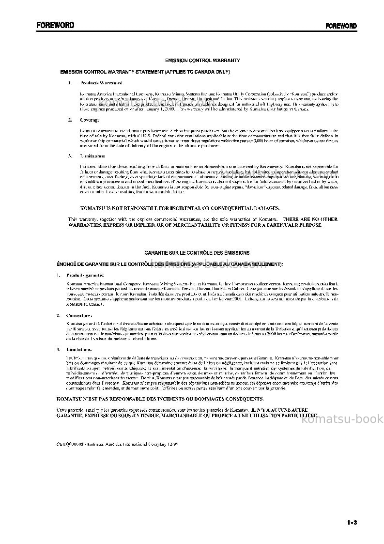 Komatsu d65ex-12jpn-for eu Operation manual cover Page 4 Komatsu d65ex-12jpn-for eu Operation manual cover Page 4