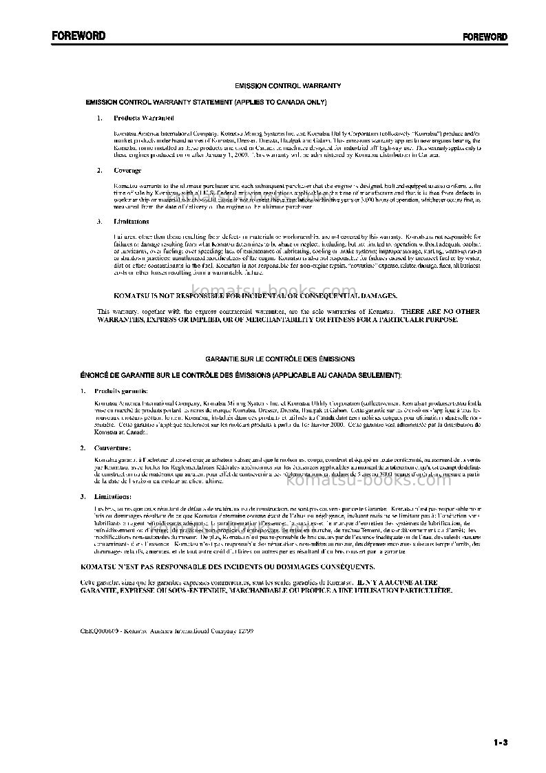 Komatsu d275ax-5jpn-landfill Operation manual cover Page 4 Komatsu d275ax-5jpn-landfill Operation manual cover Page 4