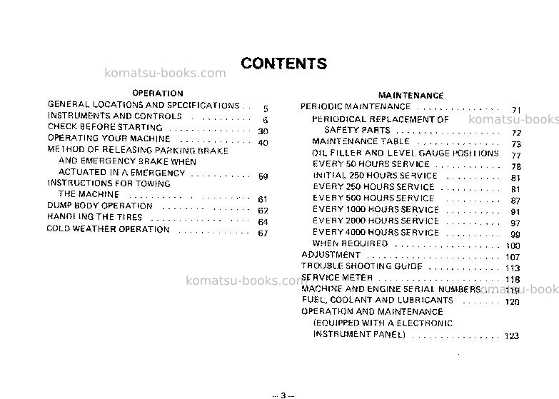 Komatsu hd325-5jpn Operation manual cover Page 4