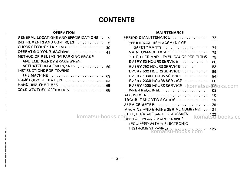 Komatsu hd325-5jpn Operation manual cover Page 4