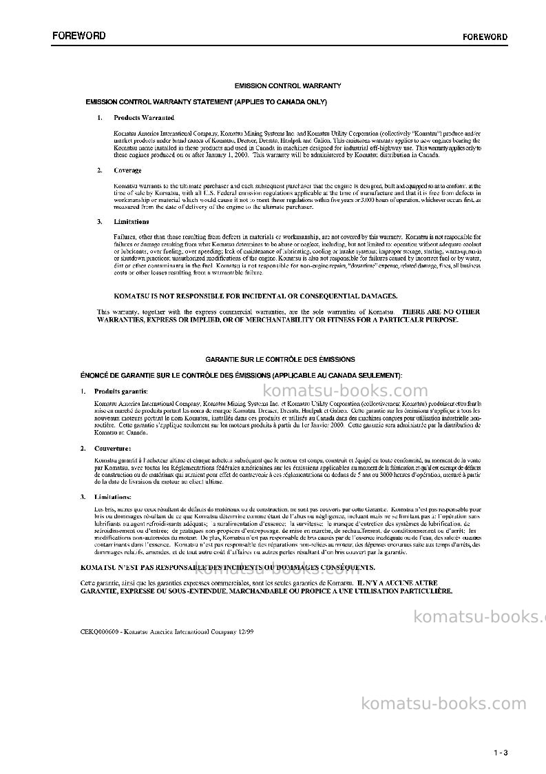 Komatsu br380jg-1jpn Operation manual cover Page 4 Komatsu br380jg-1jpn Operation manual cover Page 4