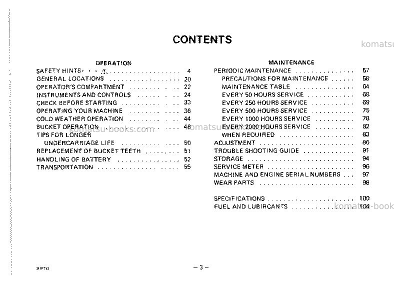 Komatsu d21q-5jpn Operation manual cover Page 4 Komatsu d21q-5jpn Operation manual cover Page 4