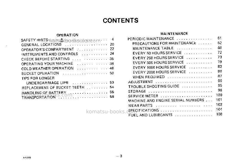 Komatsu d21q-5jpn Operation manual cover Page 4 Komatsu d21q-5jpn Operation manual cover Page 4