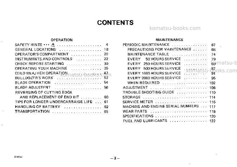 Komatsu d53a-16jpn Operation manual cover Page 4 Komatsu d53a-16jpn Operation manual cover Page 4