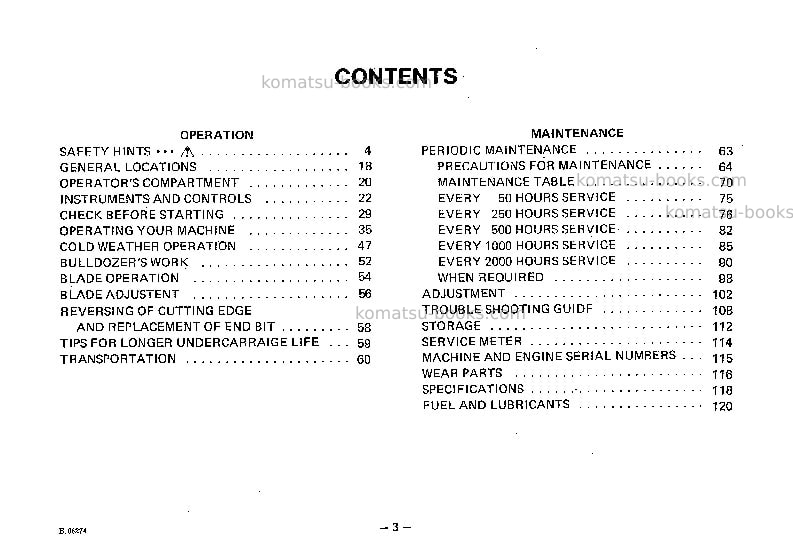 Komatsu d50pl-16jpn Operation manual cover Page 4 Komatsu d50pl-16jpn Operation manual cover Page 4