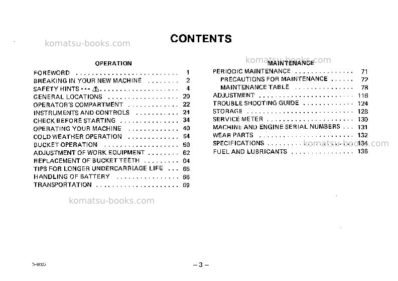 Komatsu d60s-7jpn Operation manual cover Page 4 Komatsu d60s-7jpn Operation manual cover Page 4